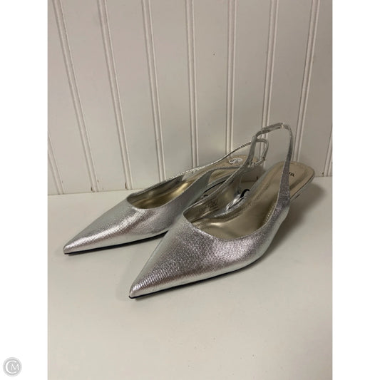 Shoes Heels Kitten By Zara In Silver, Size: 6.5