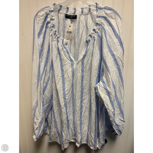 Top Long Sleeve Basic By Lane Bryant In Striped Pattern, Size: 3x