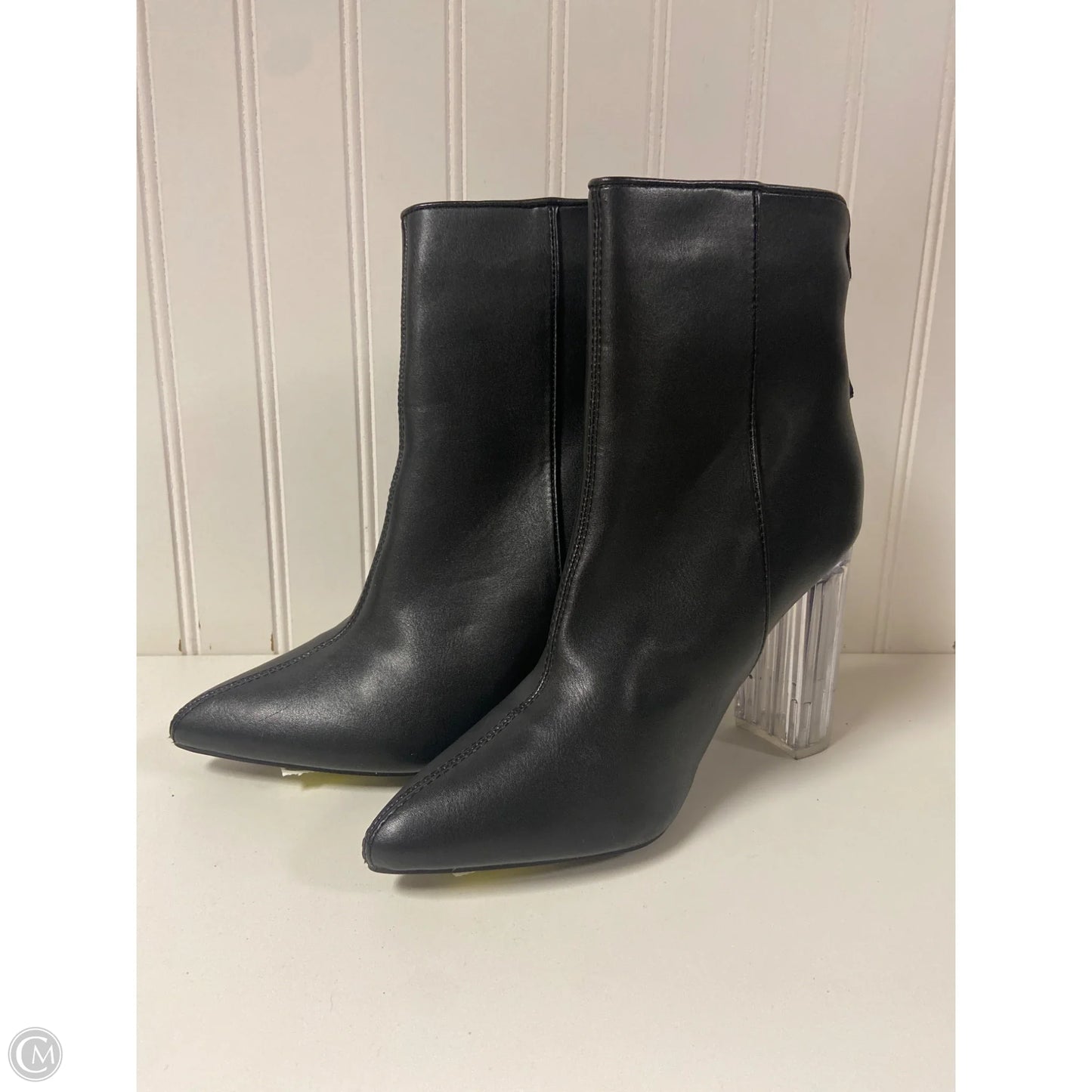 Boots Ankle Heels By Clothes Mentor In Black, Size: 8