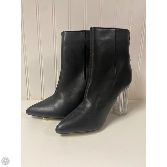 Boots Ankle Heels By Clothes Mentor In Black, Size: 8