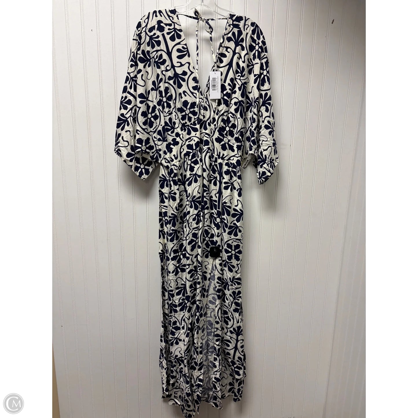 Dress Casual Maxi By Baltic Born In Blue & White, Size: Xl