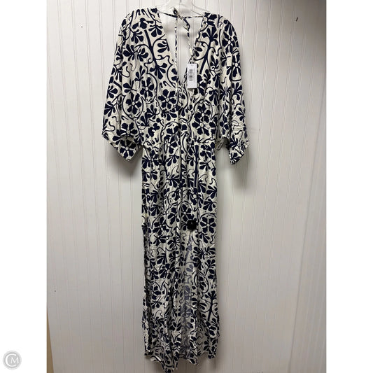Dress Casual Maxi By Baltic Born In Blue & White, Size: Xl