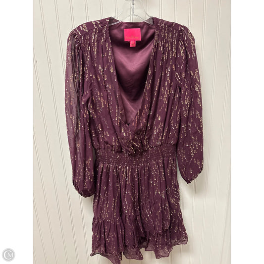 Dress Designer By Lilly Pulitzer In Gold & Purple, Size: M
