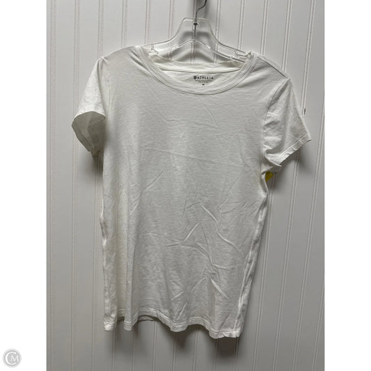 Athletic Top Short Sleeve By Athleta In White, Size: M