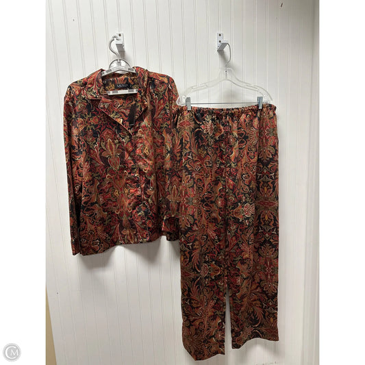 Pajama Pants By Ralph Lauren In Black & Red, Size: Xl