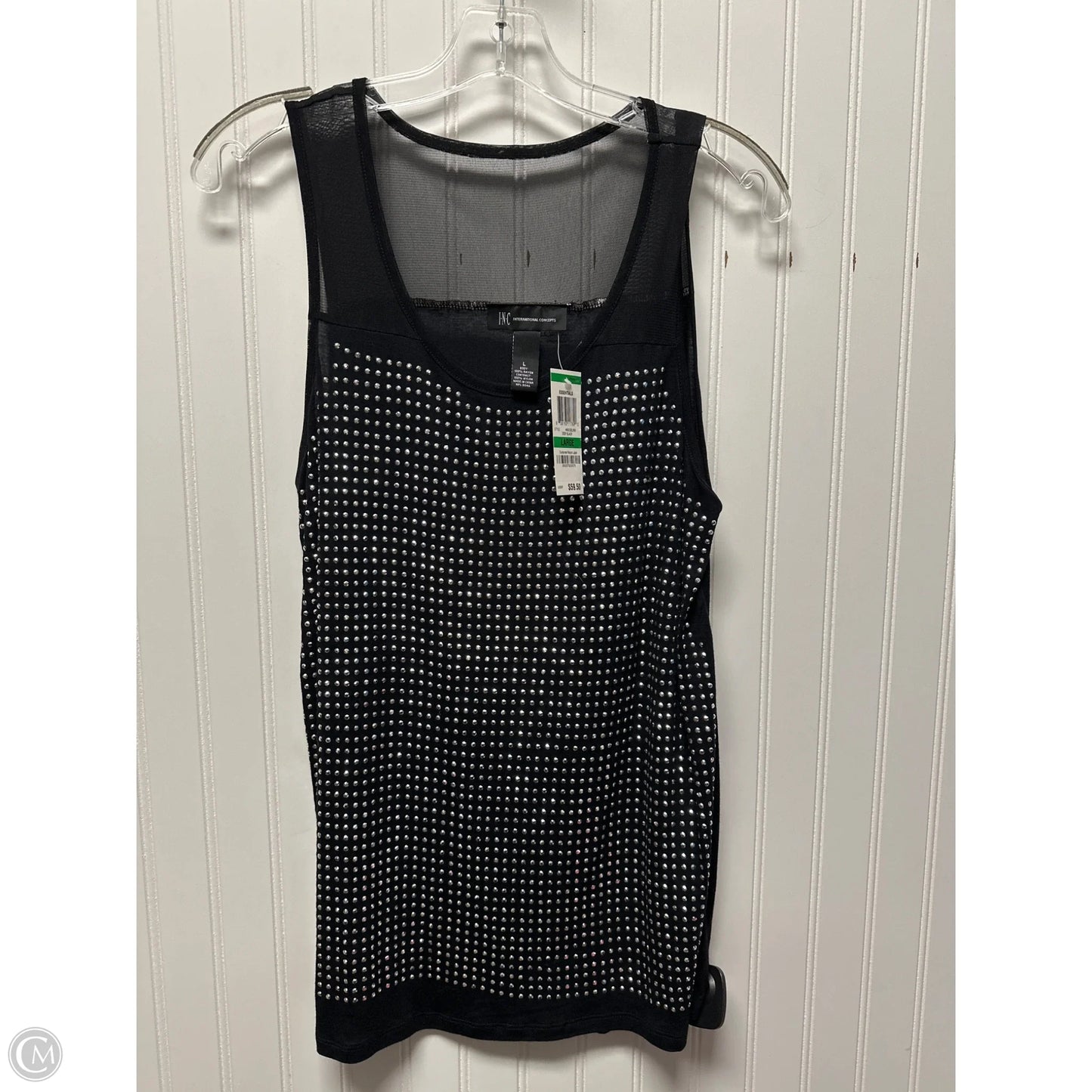 Top Sleeveless By Inc In Black, Size: L