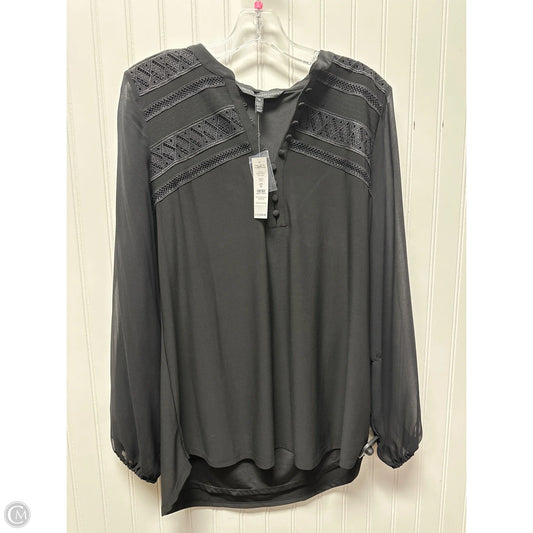 Top Long Sleeve By White House Black Market In Black, Size: M