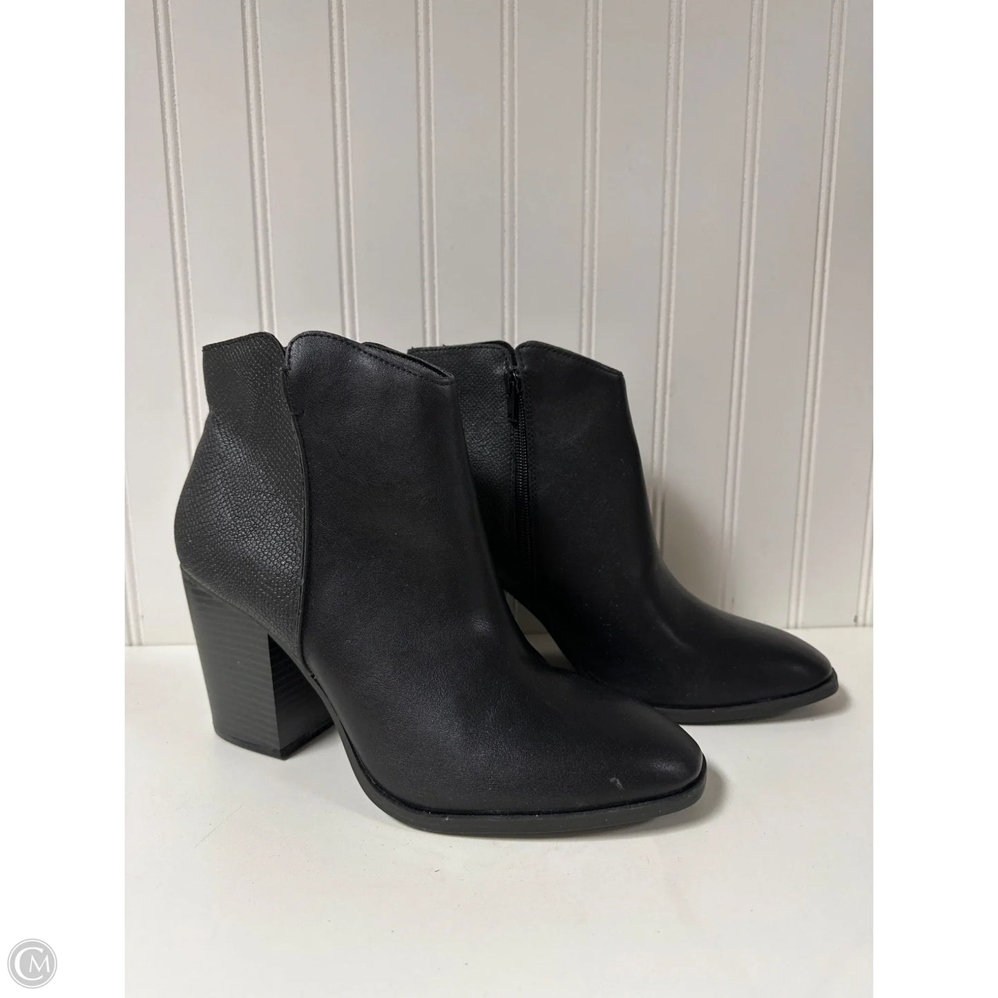 Boots Ankle Heels By Clothes Mentor In Black, Size: 11