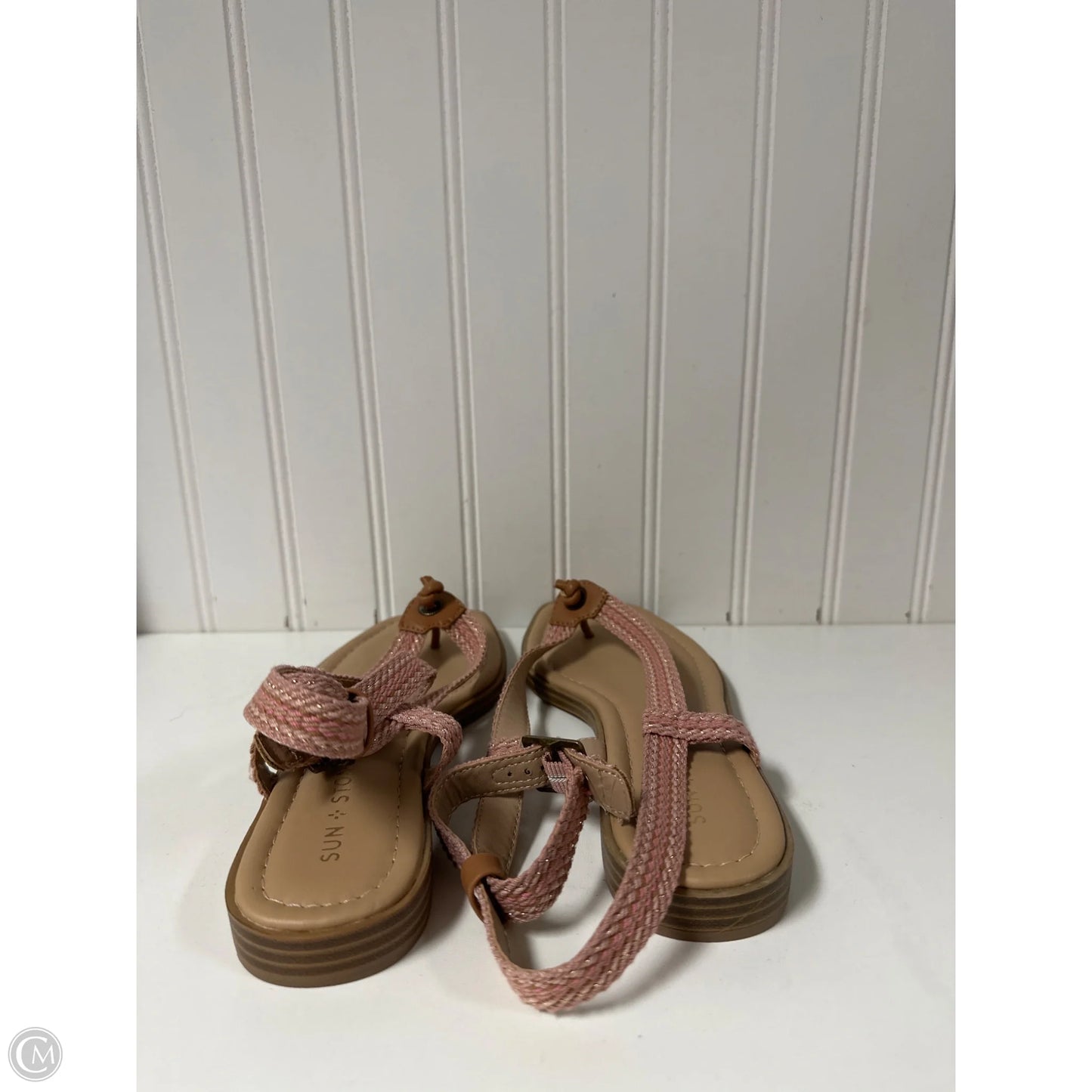 Sandals Flats By Clothes Mentor In Pink, Size: 6.5