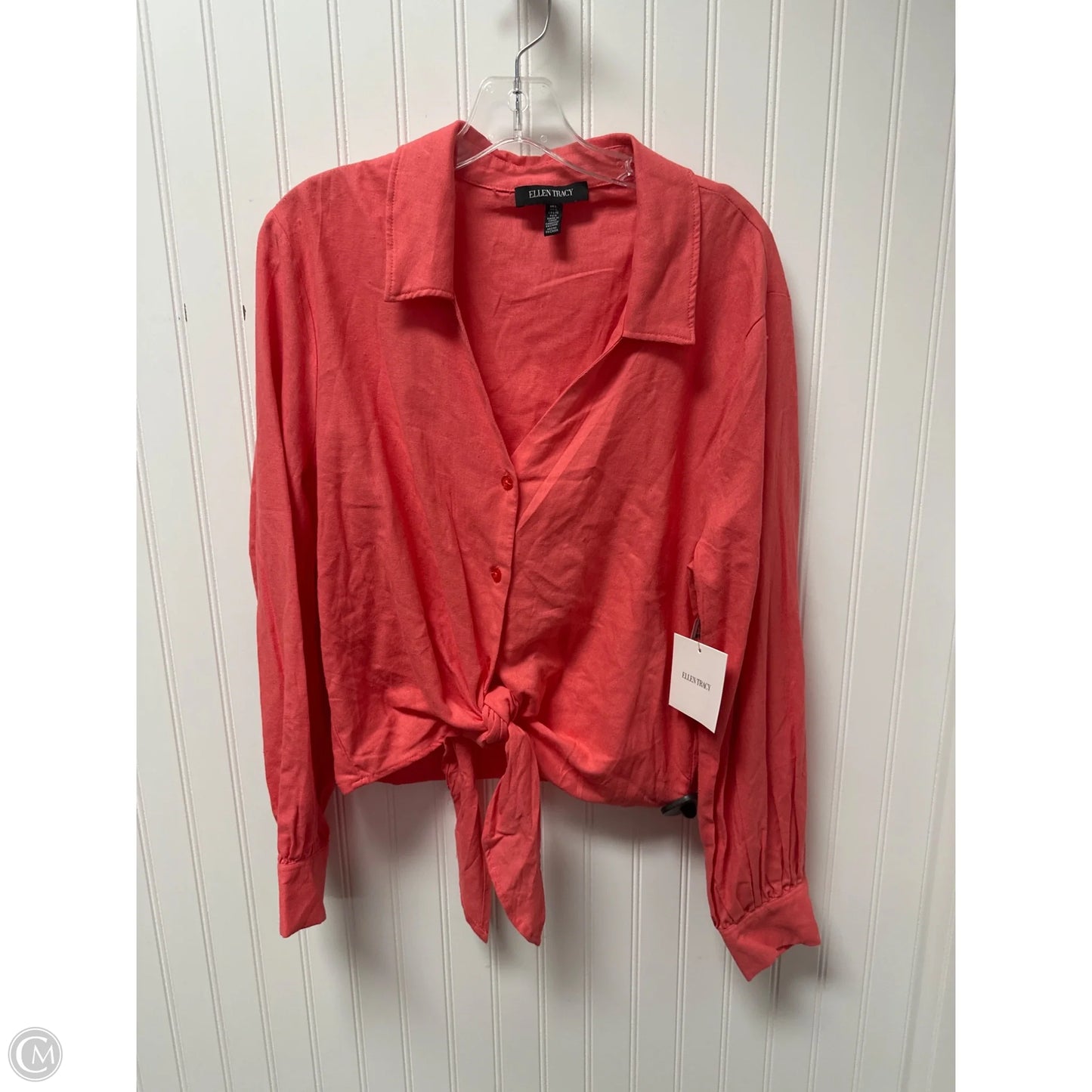 Top Long Sleeve By Ellen Tracy In Pink, Size: L