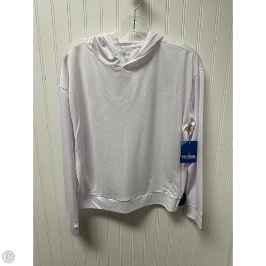 Athletic Top Long Sleeve Hoodie By Reel Legends In White, Size: M