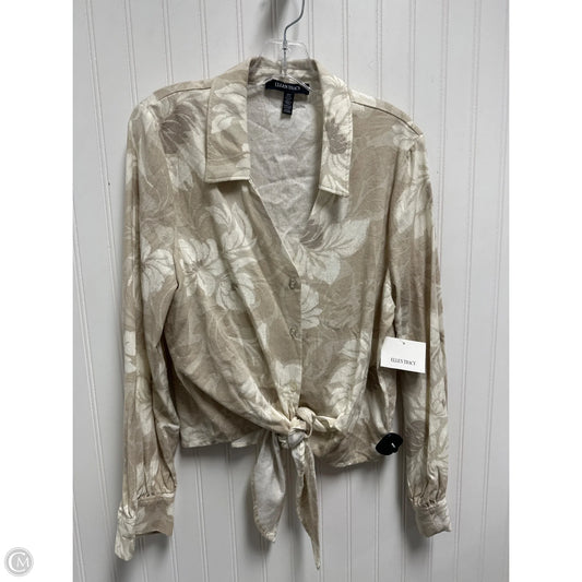 Top Long Sleeve By Ellen Tracy In Beige, Size: M