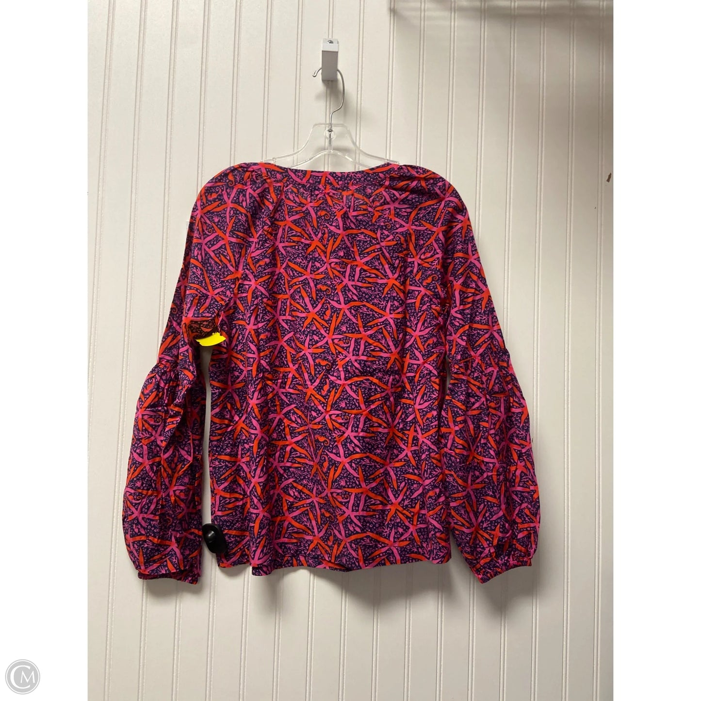 Top Long Sleeve Designer By Lilly Pulitzer In Blue & Pink, Size: Xs