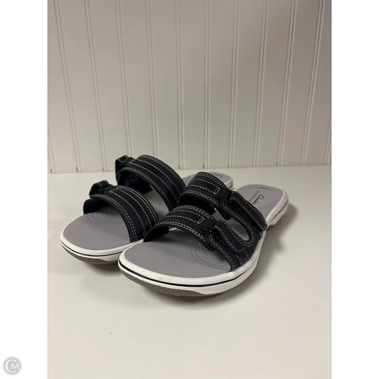 Sandals Flats By Clarks In Black, Size: 9