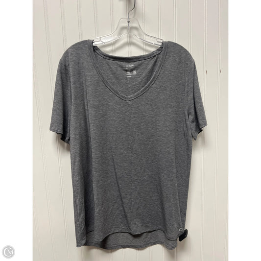Athletic Top Short Sleeve By Gapfit In Grey, Size: M