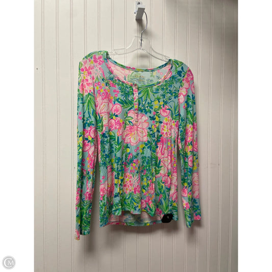 Top Long Sleeve Designer By Lilly Pulitzer In Floral Print, Size: Xs