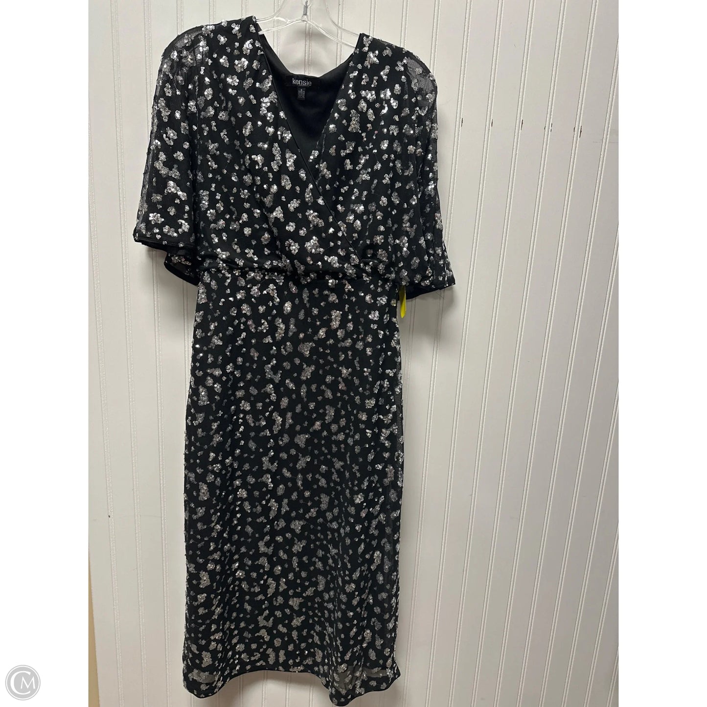 Dress Party Midi By Kensie In Black & Silver, Size: S