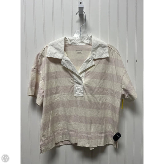 Top Short Sleeve By Everlane In Striped Pattern, Size: M