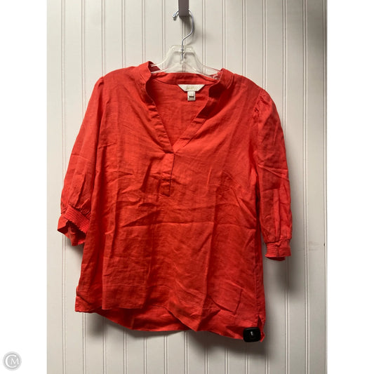Top Long Sleeve Designer By Lilly Pulitzer In Coral, Size: S
