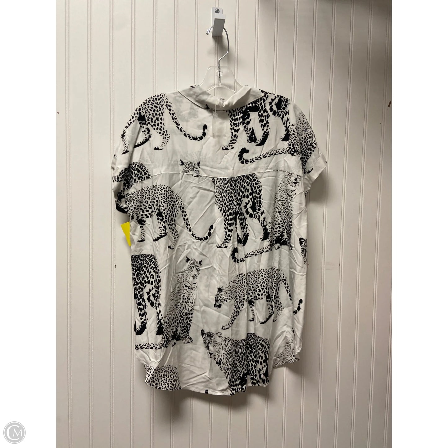 Top Short Sleeve By Jane And Delancey In Blue & White, Size: M