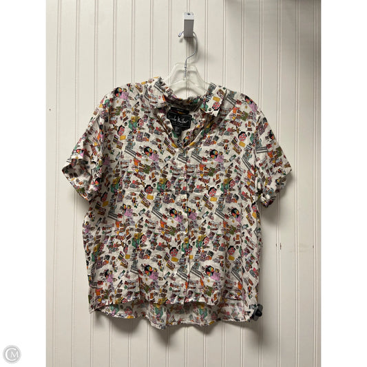 Top Short Sleeve Basic By Nicole Miller In Multi-colored, Size: L