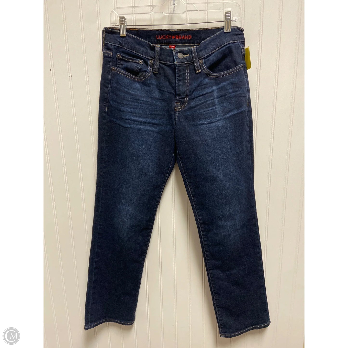 Jeans Straight By Lucky Brand In Blue Denim, Size: 8