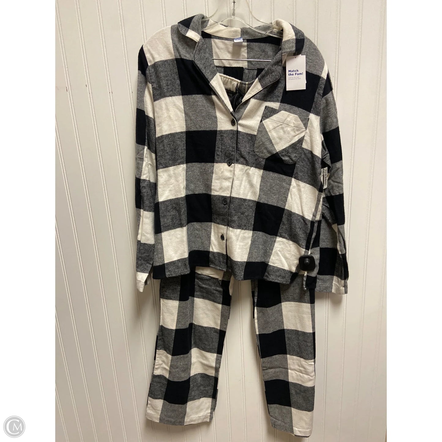 Pajamas 2pc By Old Navy In Black & White, Size: M