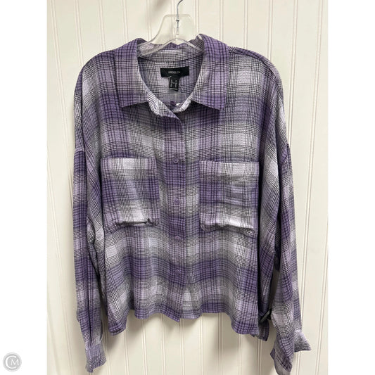 Top Long Sleeve By Forever 21 In Purple, Size: 1x