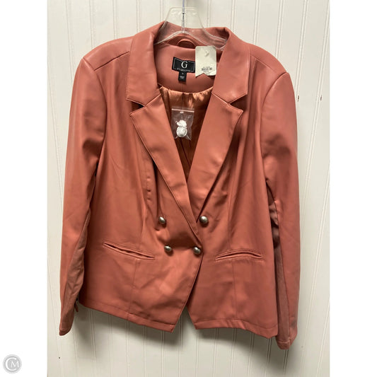Blazer By G By Giuliana In Pink, Size: 1x
