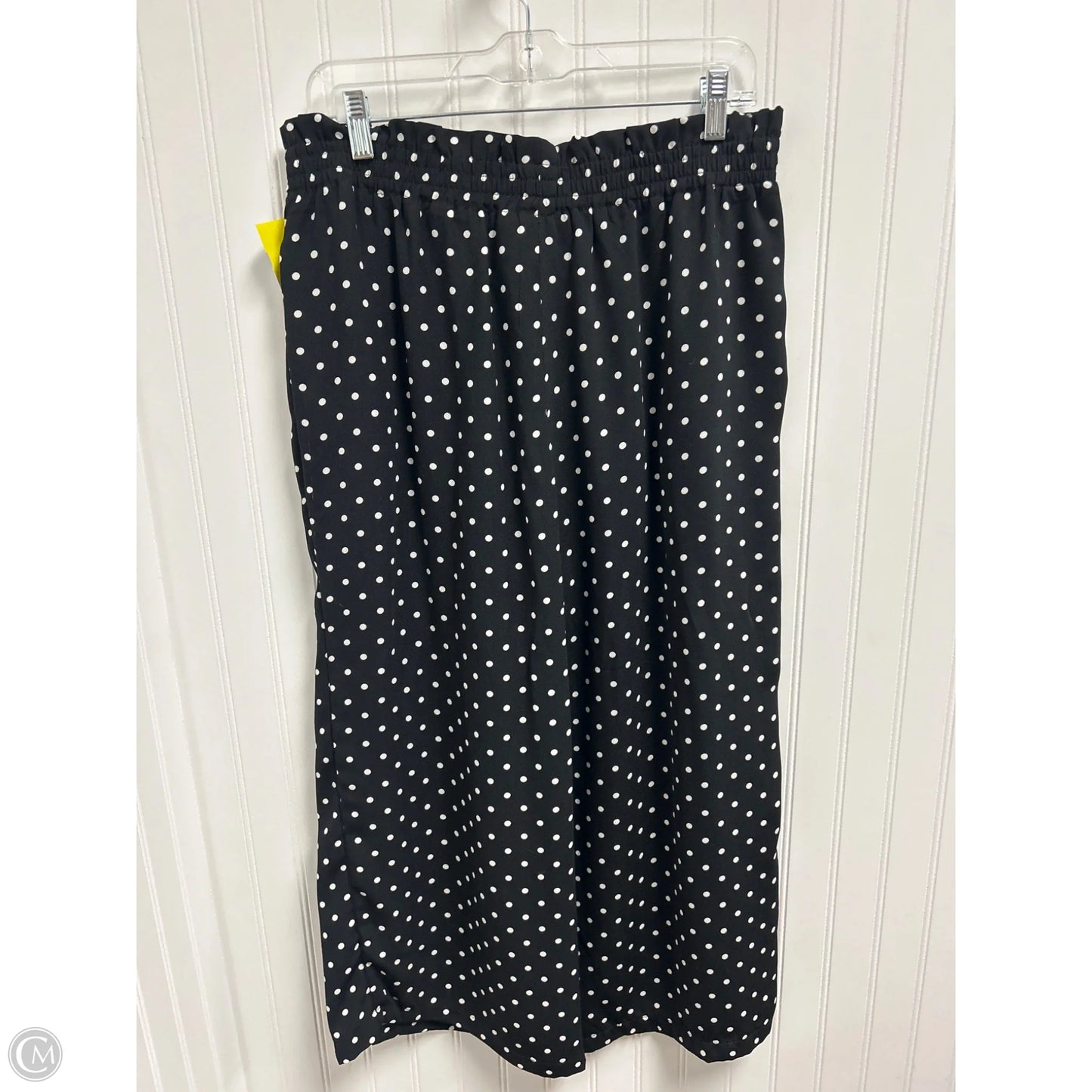 Pants Wide Leg By Adrienne Vittadini In Polkadot Pattern, Size: L