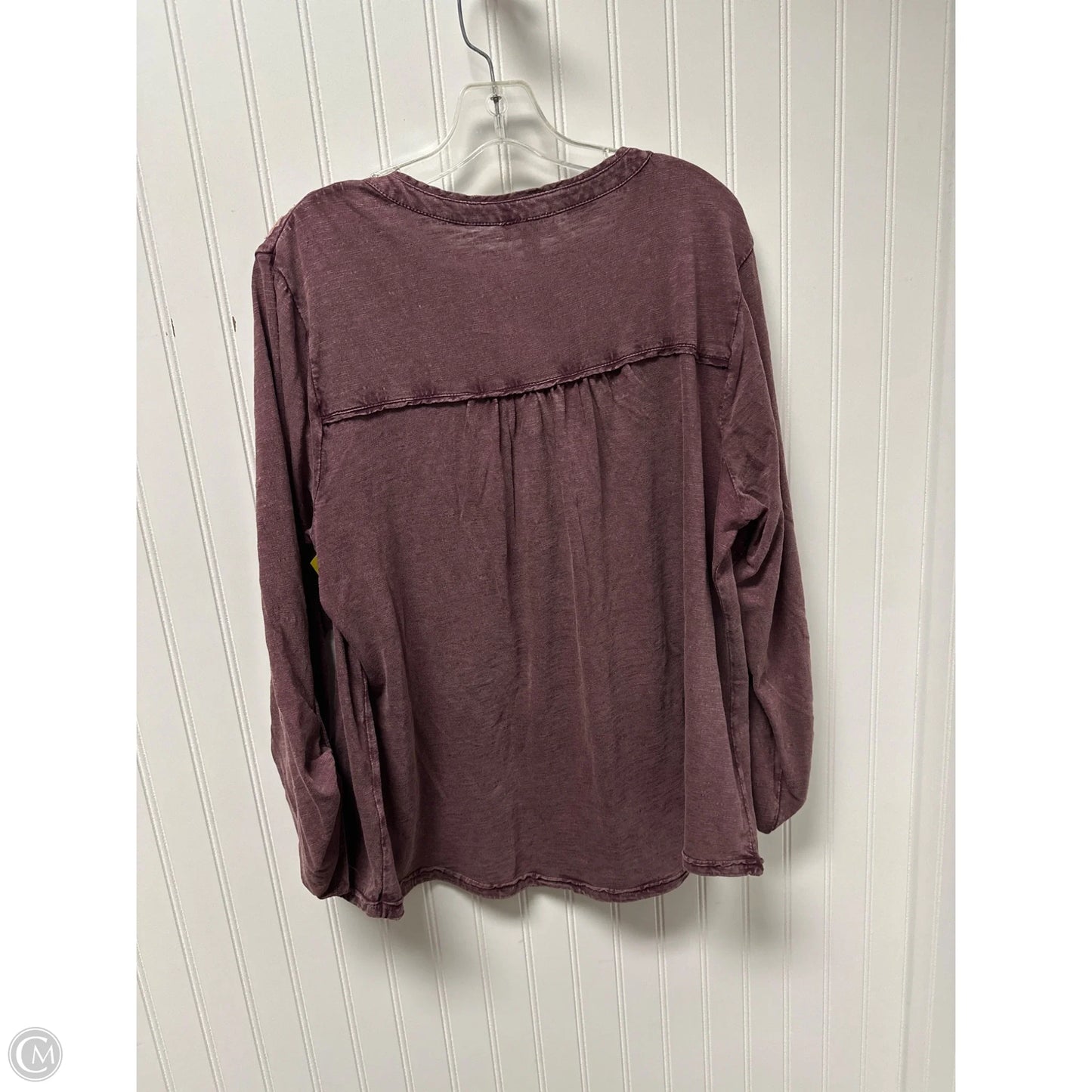Top Long Sleeve By Style And Company In Maroon, Size: 1x