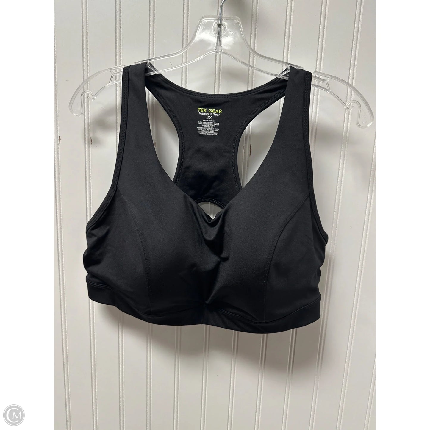 Athletic Bra By Tek Gear In Black, Size: 2x