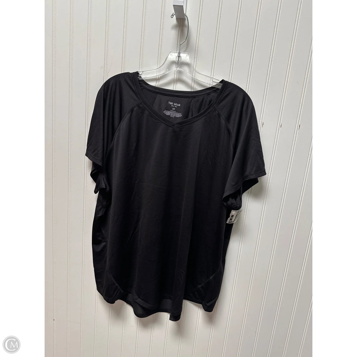 Athletic Top Short Sleeve By Tek Gear In Black, Size: 2x