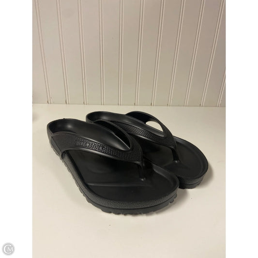 Sandals Flip Flops By Birkenstock In Black, Size: 8