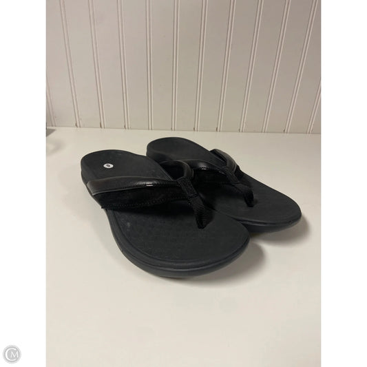 Sandals Flip Flops By Vionic In Black, Size: 9