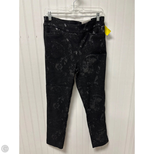 Pants Dress By Chicos In Black & Silver, Size: 6