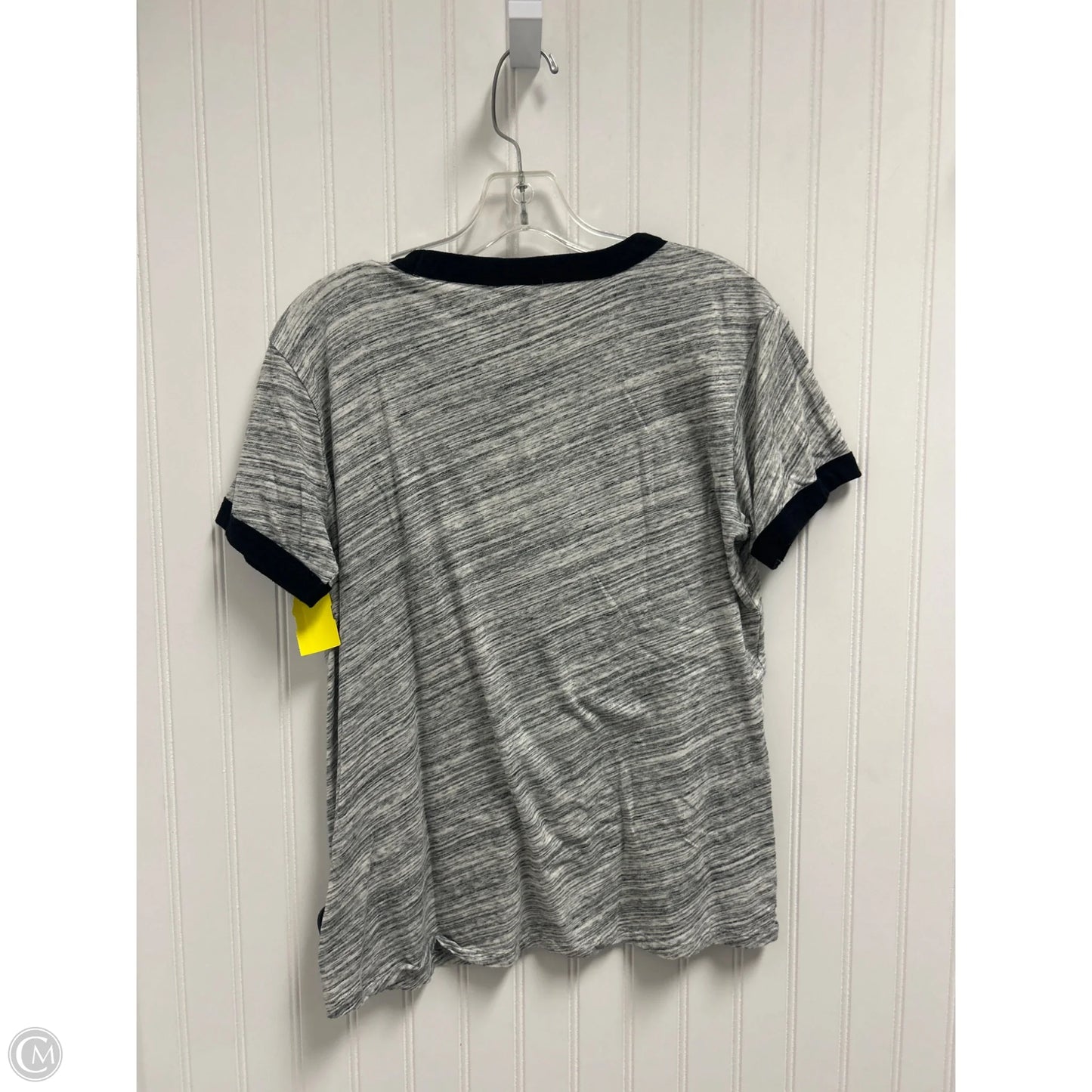 Top Short Sleeve Basic By Pink In Grey, Size: M