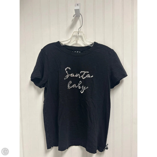 Top Short Sleeve Basic By Loft In Black, Size: M
