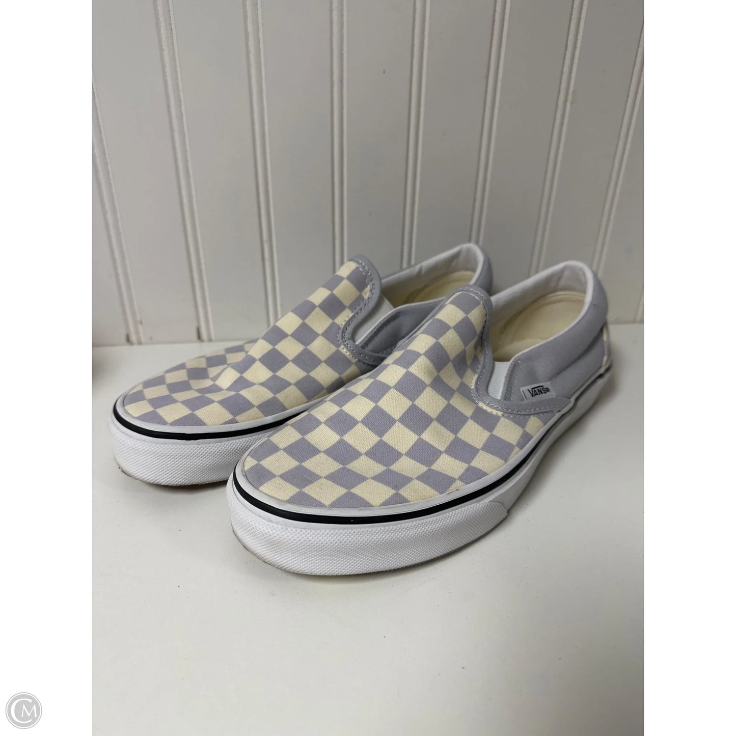 Shoes Flats By Vans In Blue & White, Size: 8