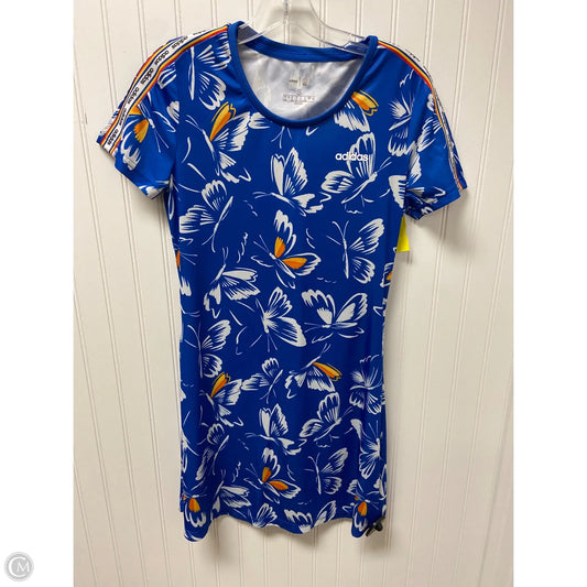 Athletic Dress By Adidas In Blue, Size: S