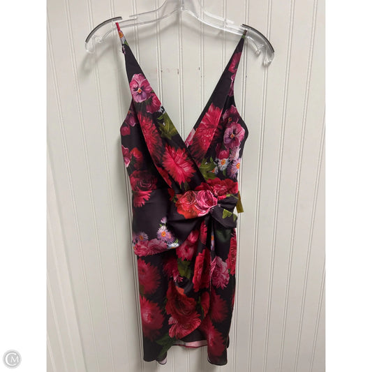 Dress Party Short By Express In Floral Print, Size: M