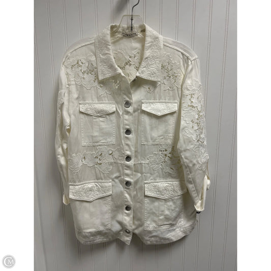 Jacket Designer By Alice + Olivia In Cream, Size: M
