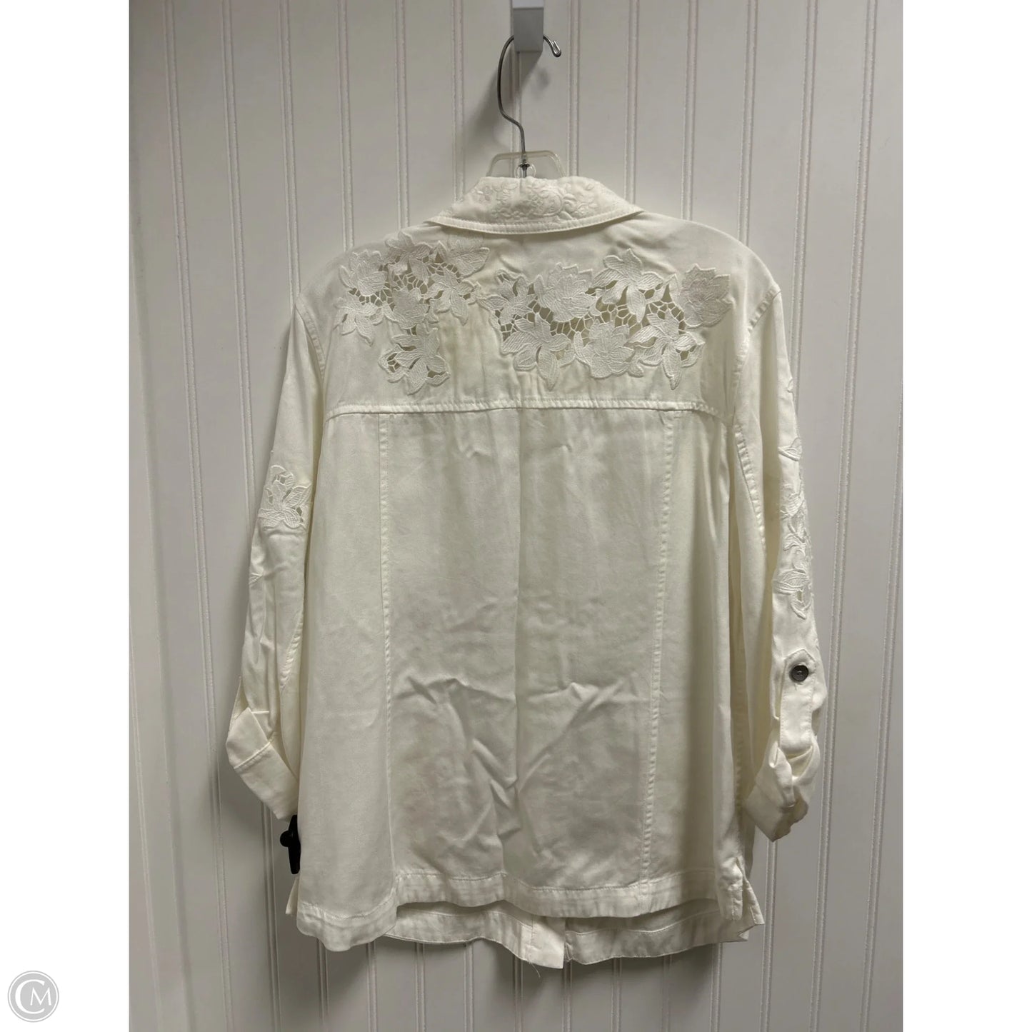 Jacket Designer By Alice + Olivia In Cream, Size: M