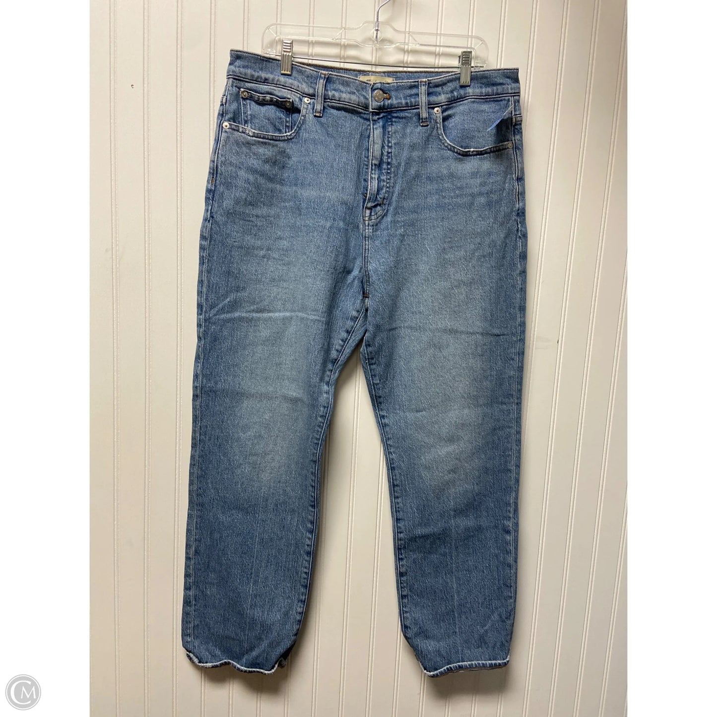 Jeans Straight By Madewell In Blue Denim, Size: 14