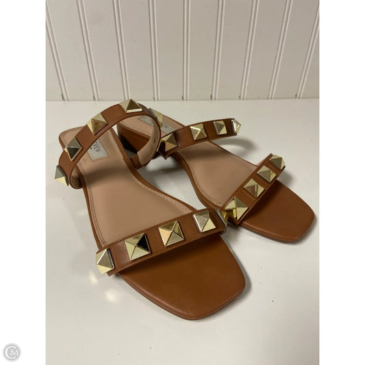 Sandals Heels Block By Steve Madden In Tan, Size: 8.5