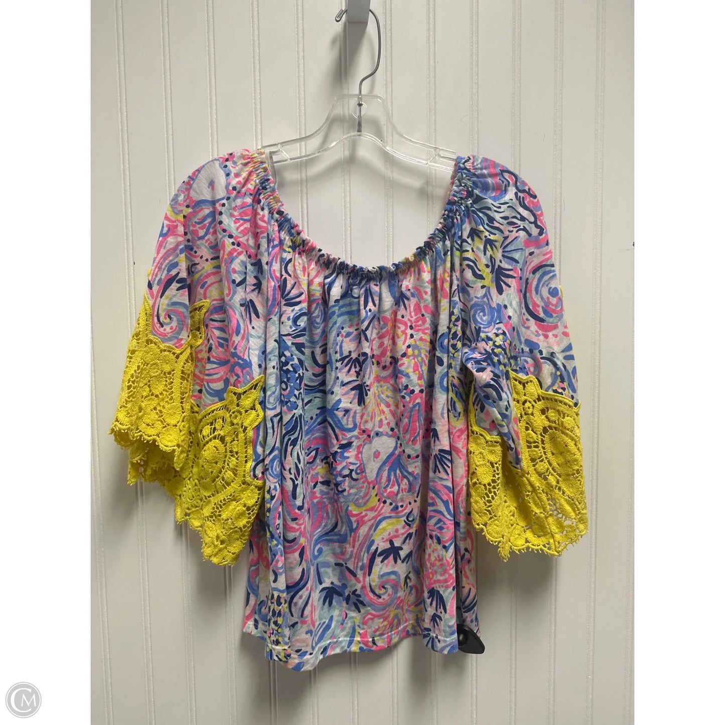 Top Long Sleeve Designer By Lilly Pulitzer In Multi-colored, Size: S