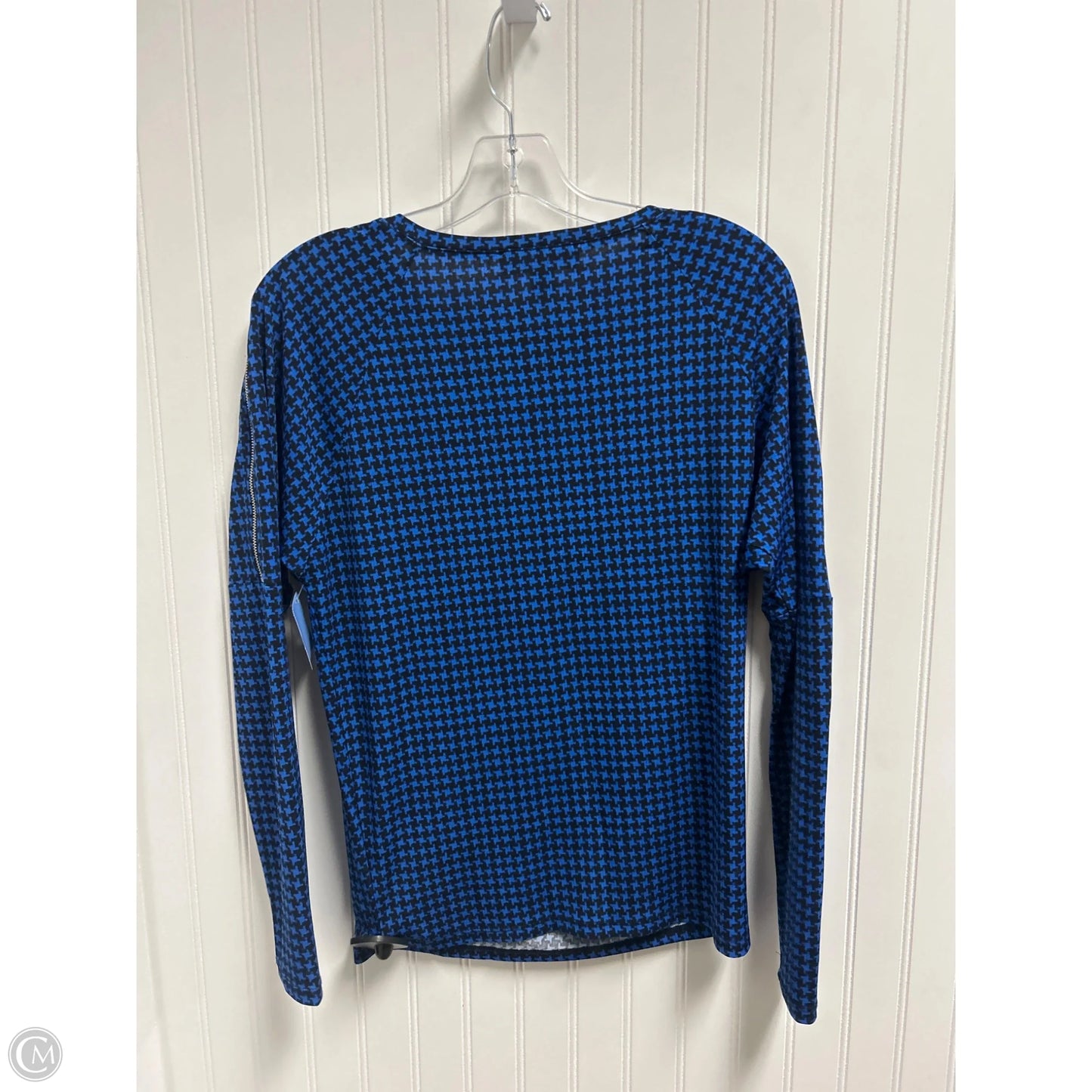 Top Long Sleeve Basic By Michael By Michael Kors In Black & Blue, Size: Xs