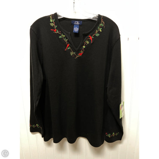 Top Long Sleeve Basic By Clothes Mentor In Black, Size: Xl