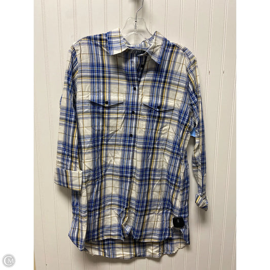 Top Long Sleeve By Ralph Lauren In Plaid Pattern, Size: M
