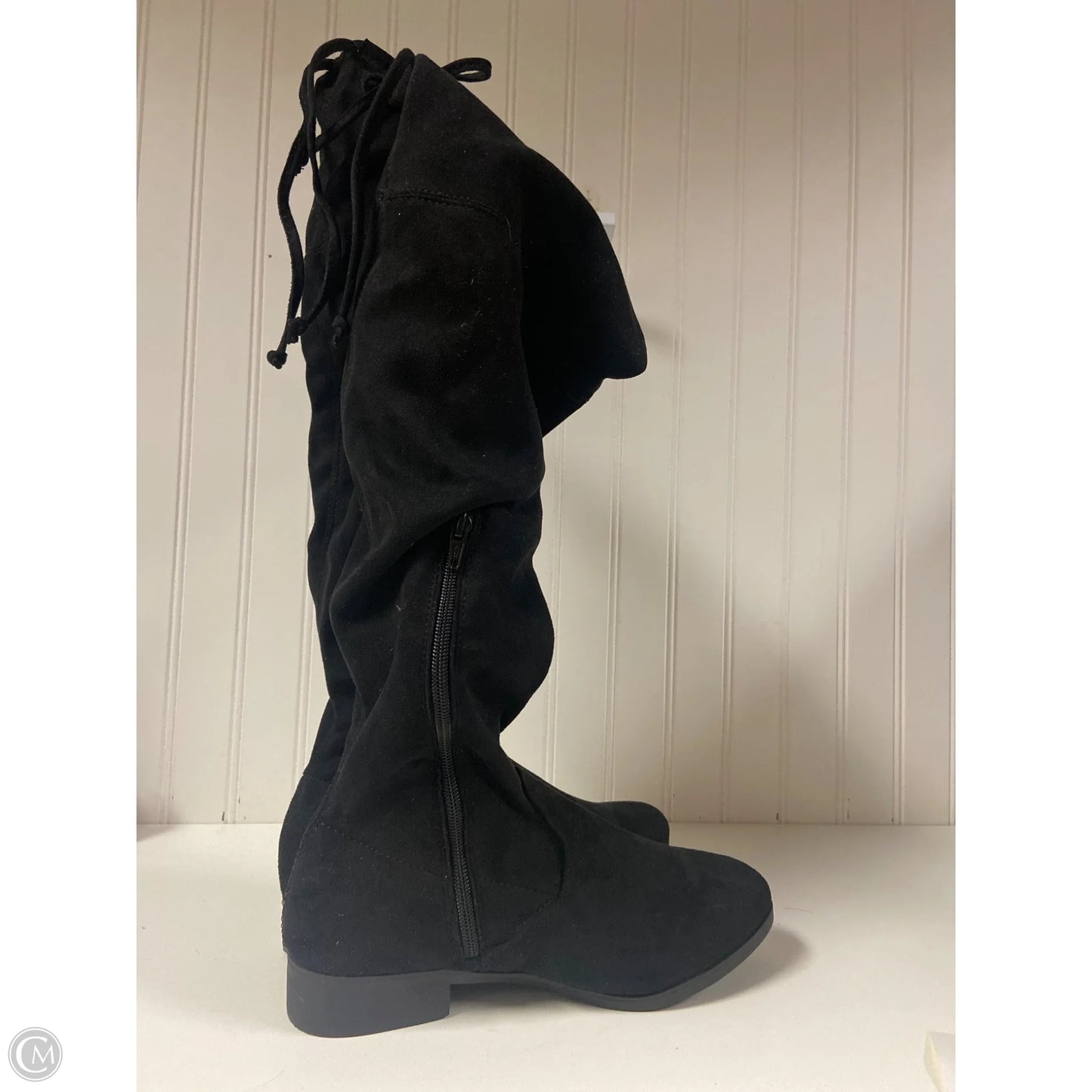 Boots Knee Heels By Time And Tru In Black, Size: 7.5